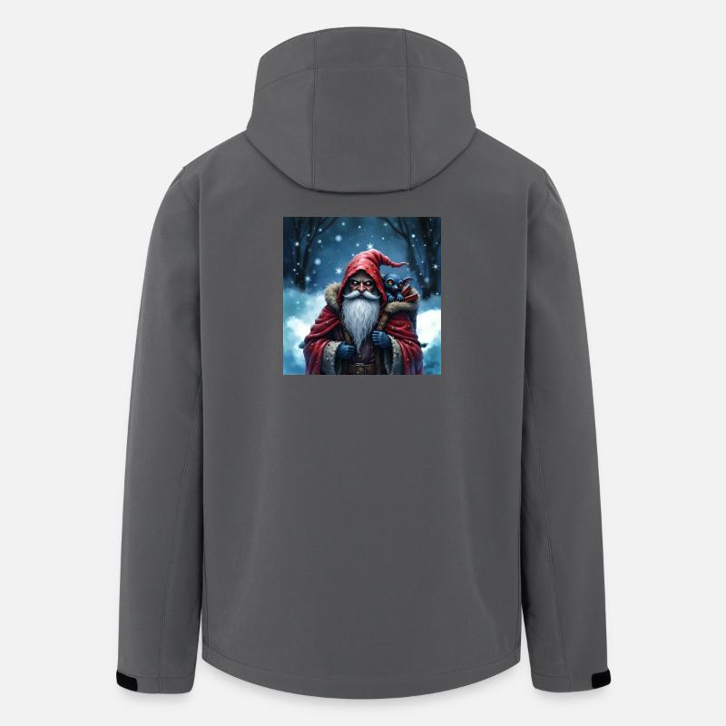 Weihnachtsmann Zauberer mit blauer Katze - Recycelte Männer Softshell-Jacke von Stanley/Stella - Anthrazit