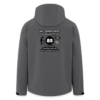 85 and legendary: Teeth out, stick dancing on! - Men’s Recycled Softshell Jacket by Stanley/Stella - anthracite - Back - AI Model Male 185 light (185cm)