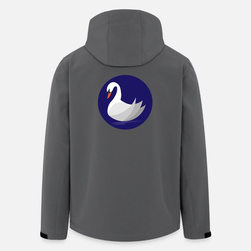 Schwan - Recycelte Männer Softshell-Jacke Discoverer von Stanley/Stella - Anthrazit