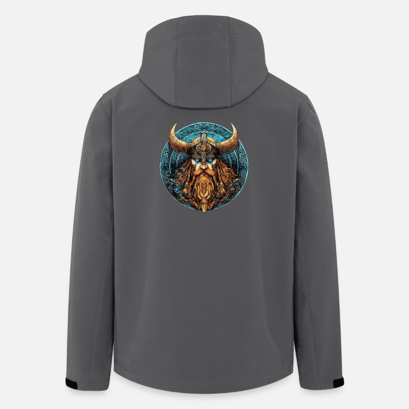 Cercle runique des guerriers vikings - Veste softshell homme en polyester recyclé Stanley/Stella - charbon