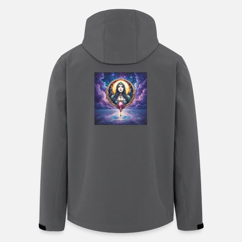 Lunar Arcana: Frau im himmlischen Ring - Recycelte Männer Softshell-Jacke von Stanley/Stella - Anthrazit