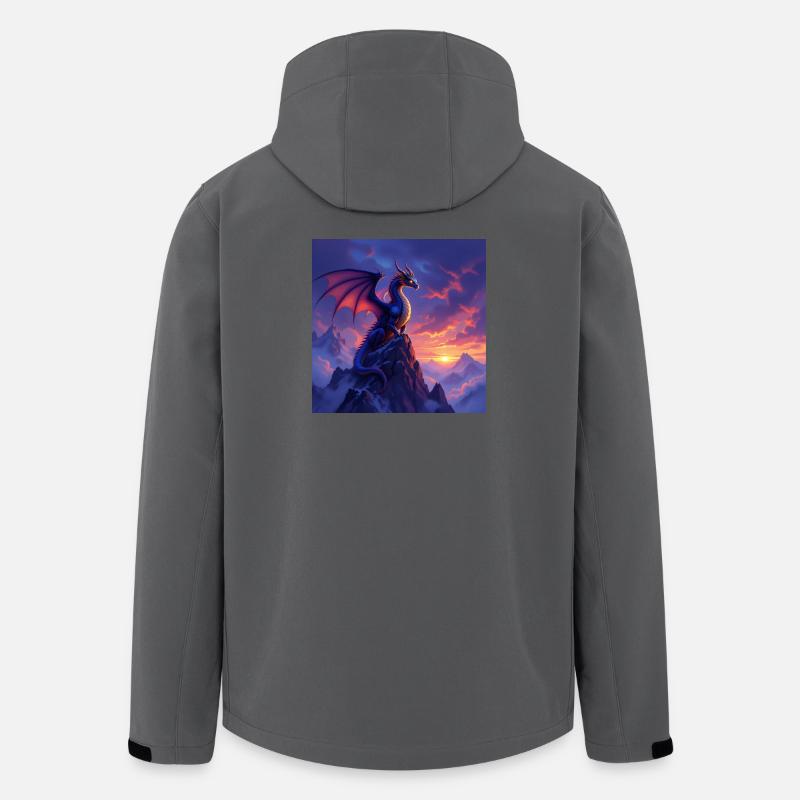 Drache am Sonnenuntergang - Recycelte Männer Softshell-Jacke von Stanley/Stella - Anthrazit