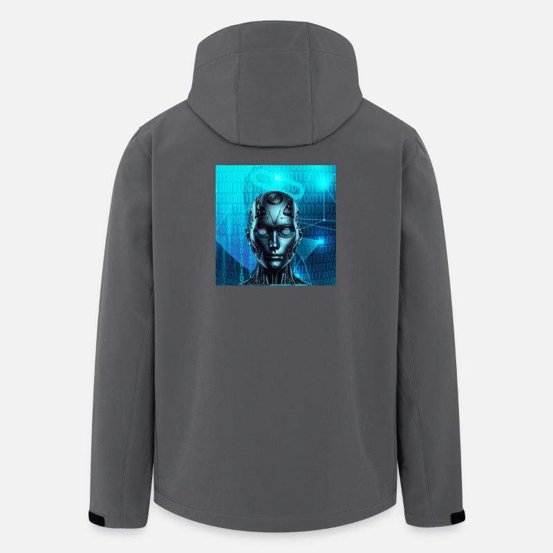 Robotergesicht - Recycelte Männer Softshell-Jacke von Stanley/Stella - Anthrazit