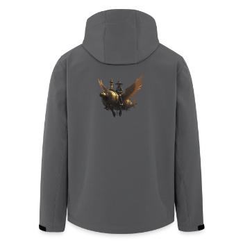 Steampunk - Veste softshell homme en polyester recyclé Stanley/Stella - charbon - Dos - AI Model Male 185 light (185cm)