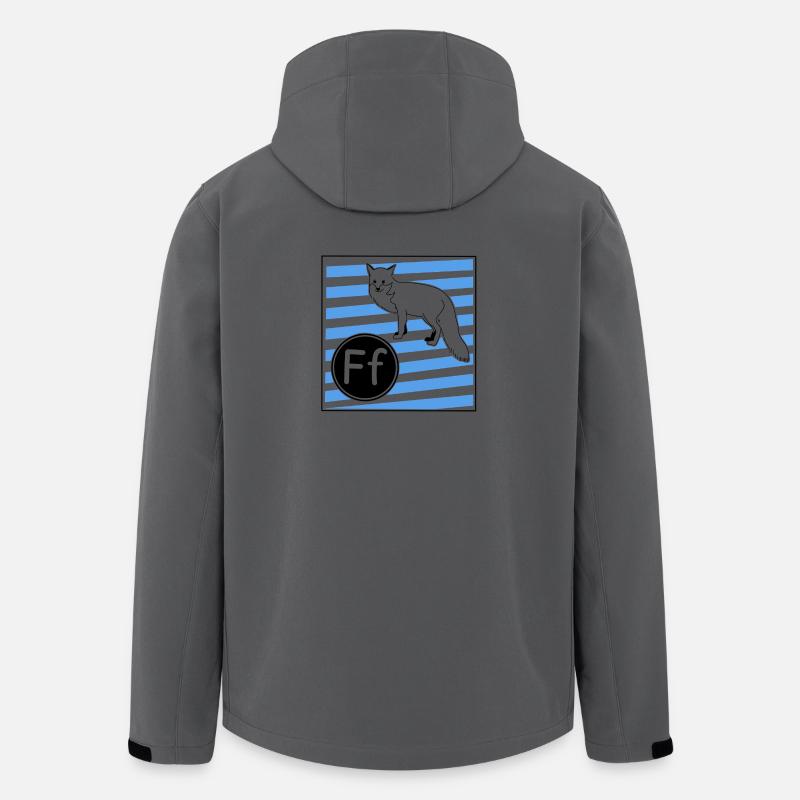 F pour Fox (apprendre à lire à l’école primaire) - Veste softshell homme en polyester recyclé Stanley/Stella - charbon