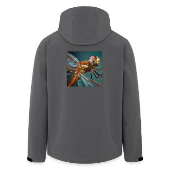 Libellen Makro Porträt Wildlife Grafik - Recycelte Männer Softshell-Jacke von Stanley/Stella - Anthrazit - Hinten - AI Model Male 185 light (185cm)