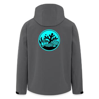 Korallen Symbol Korallenriff Ozean - Recycelte Männer Softshell-Jacke von Stanley/Stella - Anthrazit - Hinten - AI Model Male 185 light (185cm)