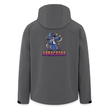 Abracadab Wizard Fantasy Meme - Men’s Recycled Softshell Jacket by Stanley/Stella - anthracite - Back - AI Model Male 185 light (185cm)