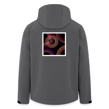 Tourbillon néon - Veste softshell homme en polyester recyclé Stanley/Stella - charbon - Dos - AI Model Male 185 light (185cm)