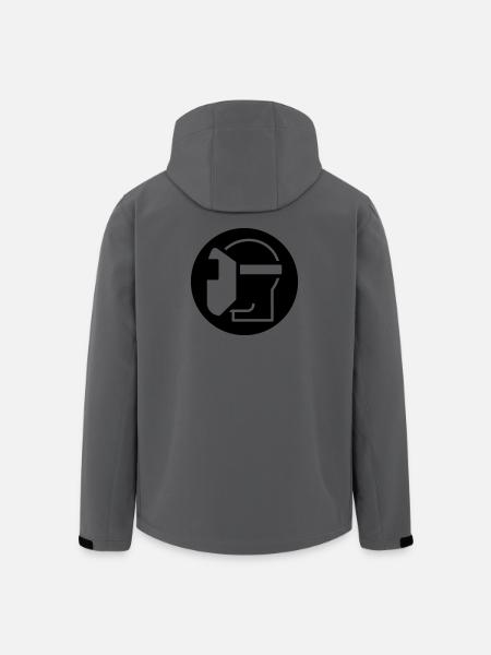 Schweißhelm, Schweißer, Schweißfachmann - Recycelte Männer Softshell-Jacke von Stanley/Stella - Anthrazit