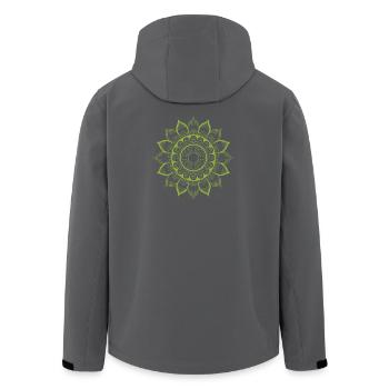 Mandala - Men’s Recycled Softshell Jacket by Stanley/Stella - anthracite - Back - AI Model Male 185 light (185cm)