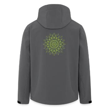 Mandala - Recycelte Männer Softshell-Jacke von Stanley/Stella - Anthrazit - Hinten - AI Model Male 185 light (185cm)