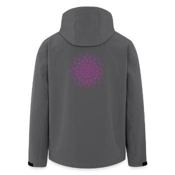 Mandala - Veste softshell homme en polyester recyclé Stanley/Stella - charbon - Dos - AI Model Male 185 light (185cm)