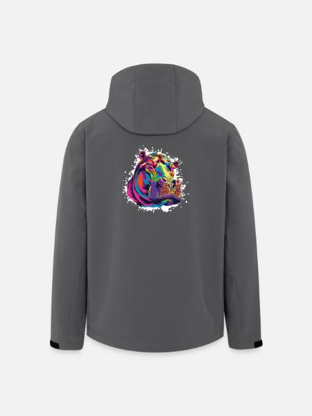 Hippo Art Comic - Veste softshell homme en polyester recyclé Stanley/Stella - charbon