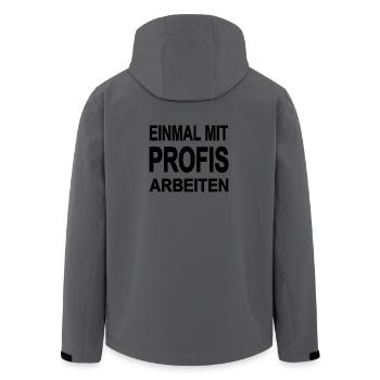 Arbeiten - Recycelte Männer Softshell-Jacke von Stanley/Stella - Anthrazit - Hinten - AI Model Male 185 light (185cm)