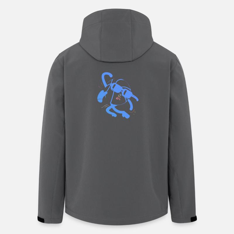 Blauer Ball - Recycelte Männer Softshell-Jacke von Stanley/Stella - Anthrazit