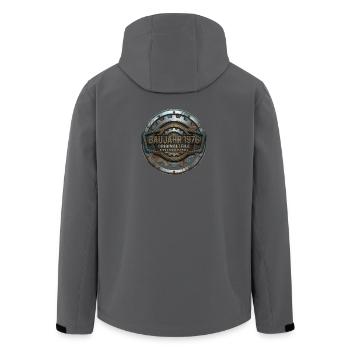 Baujahr 1976 – Originalteile 50. Geburtstag Mann - Recycelte Männer Softshell-Jacke von Stanley/Stella - Anthrazit - Hinten - AI Model Male 185 light (185cm)