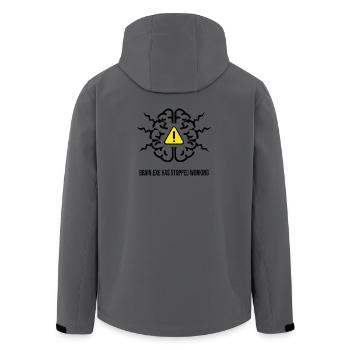 BRAIN.EXE HAS STOPPED WORKING - Brain Failure NO - Men’s Recycled Softshell Jacket by Stanley/Stella - anthracite - Back - AI Model Male 185 light (185cm)