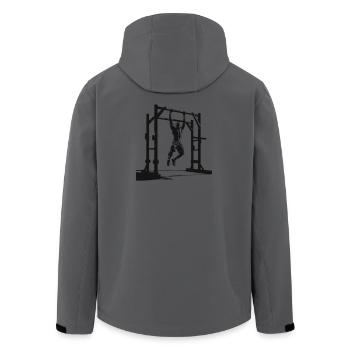 Pull-Up Silhouette - Men’s Recycled Softshell Jacket by Stanley/Stella - anthracite - Back - AI Model Male 185 light (185cm)