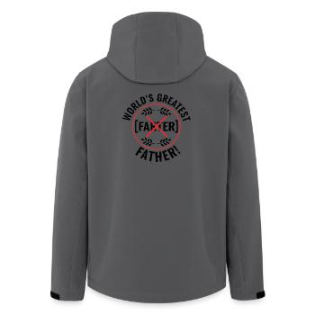 Meilleur pet de tous – Oups, je voulais dire papa - Veste softshell homme en polyester recyclé Stanley/Stella - charbon - Dos - AI Model Male 185 light (185cm)