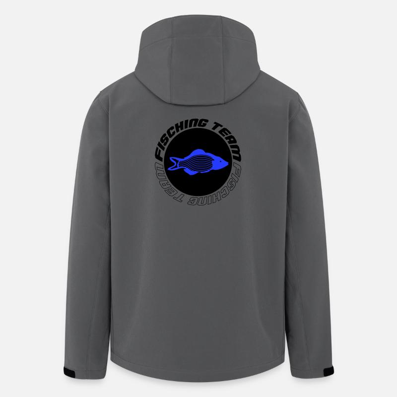 Fishing Team - Recycelte Männer Softshell-Jacke von Stanley/Stella - Anthrazit
