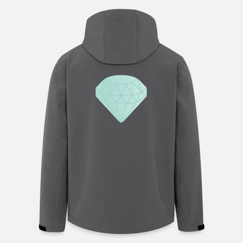 Diamant géométrique de la Monnaie - Veste softshell homme en polyester recyclé Stanley/Stella - charbon