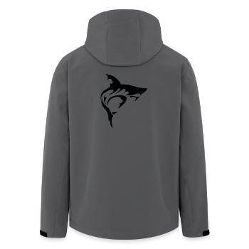 Shark - Men’s Recycled Softshell Jacket by Stanley/Stella - anthracite - Back - AI Model Male 185 light (185cm)