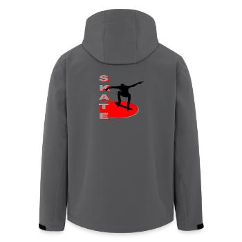 SKATE - Recycelte Männer Softshell-Jacke von Stanley/Stella - Anthrazit - Hinten - AI Model Male 185 light (185cm)