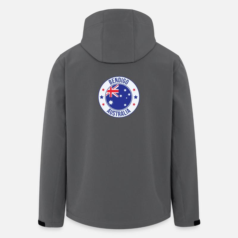 Bendigo-Australien-Emblem - Recycelte Männer Softshell-Jacke von Stanley/Stella - Anthrazit