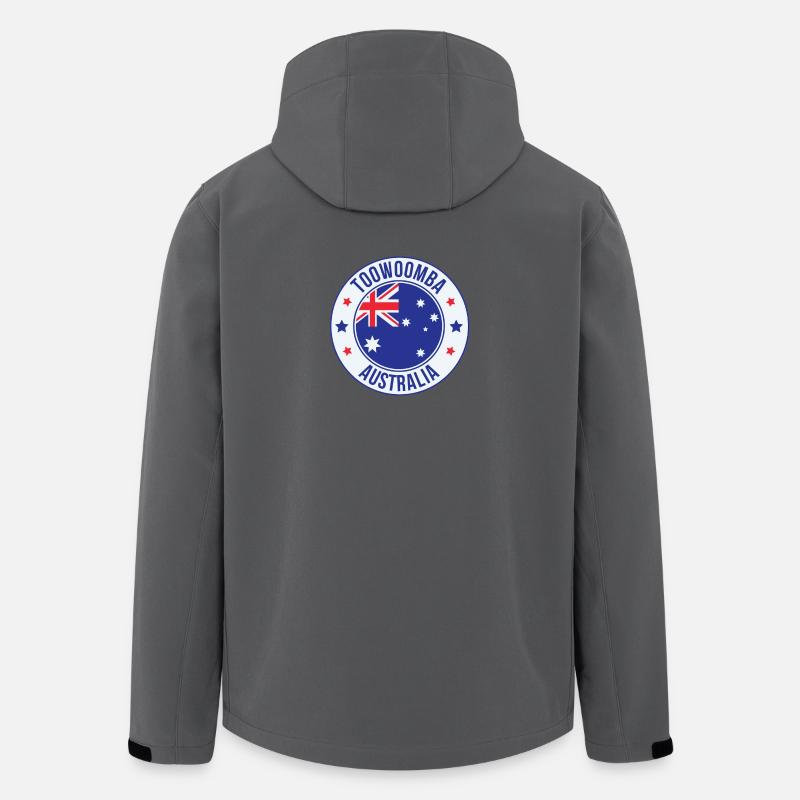 Toowoomba Australien-Wappen - Recycelte Männer Softshell-Jacke von Stanley/Stella - Anthrazit