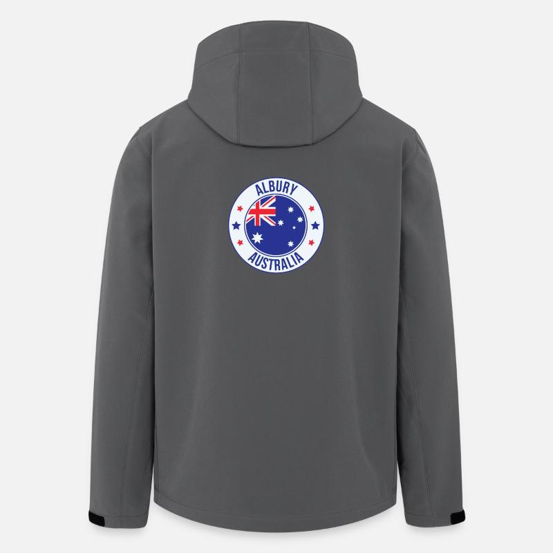Albury-Australien-Abzeichen - Recycelte Männer Softshell-Jacke von Stanley/Stella - Anthrazit