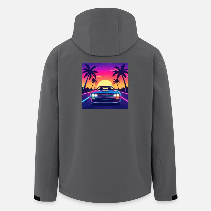 Neon Sunset Drive - Recycelte Männer Softshell-Jacke von Stanley/Stella - Anthrazit