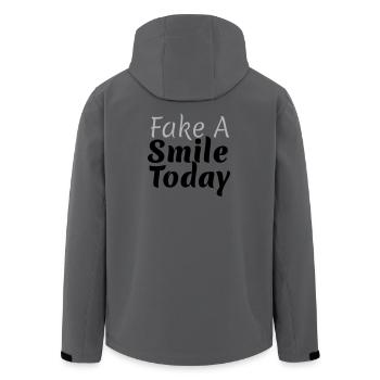 Fake A Smile Today - Recycelte Männer Softshell-Jacke von Stanley/Stella - Anthrazit - Hinten - AI Model Male 185 light (185cm)