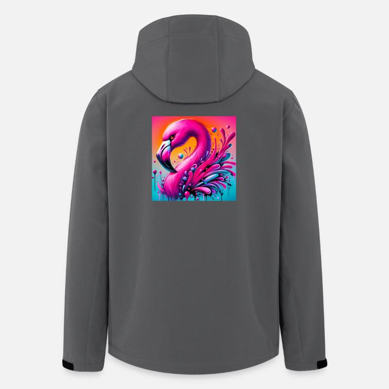 Flamingo - Recycelte Männer Softshell-Jacke von Stanley/Stella - Anthrazit