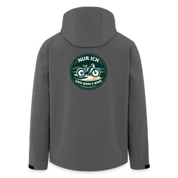 Nur ich und mein E-Bike – E-Bike Motiv - Recycelte Männer Softshell-Jacke von Stanley/Stella - Anthrazit - Hinten - AI Model Male 185 light (185cm)