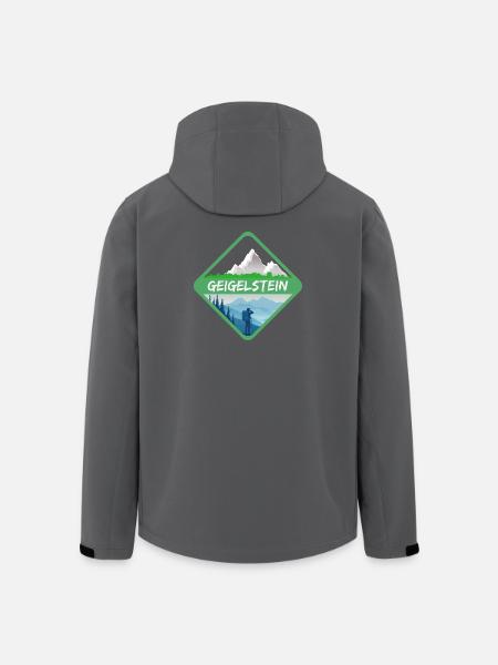Geigelstein - Recycelte Männer Softshell-Jacke von Stanley/Stella - Anthrazit