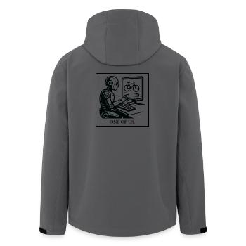 Robotik-Design Fahrrad am Monitor - Recycelte Männer Softshell-Jacke von Stanley/Stella - Anthrazit - Hinten - AI Model Male 185 light (185cm)