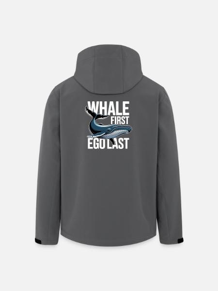 WHALE FIRST • EGO LAST #2 - Men’s Recycled Softshell Jacket by Stanley/Stella - anthracite