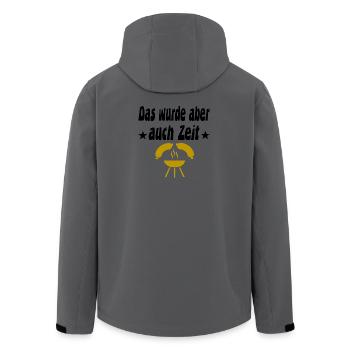 Grillen - Recycelte Männer Softshell-Jacke von Stanley/Stella - Anthrazit - Hinten - AI Model Male 185 light (185cm)