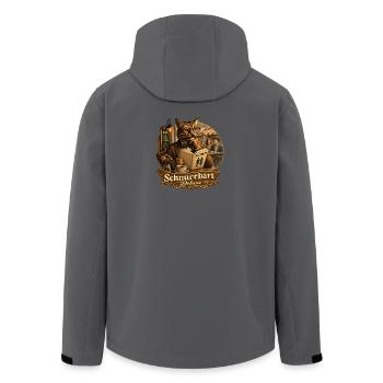 Schnurrbart Deluxe Katze Café lustig Vintage - Recycelte Männer Softshell-Jacke von Stanley/Stella - Anthrazit - Hinten - AI Model Male 185 light (185cm)