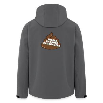 Mieser Brauner Haufen - Recycelte Männer Softshell-Jacke von Stanley/Stella - Anthrazit - Hinten - AI Model Male 185 light (185cm)
