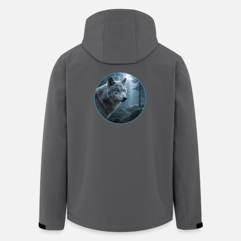 T-Shirt-Design „Wolf“ - Recycelte Männer Softshell-Jacke von Stanley/Stella - Anthrazit