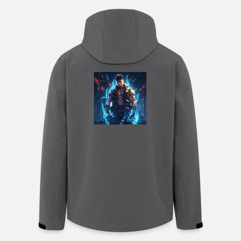Nebula Ranger Neon Krieger - Recycelte Männer Softshell-Jacke von Stanley/Stella - Anthrazit