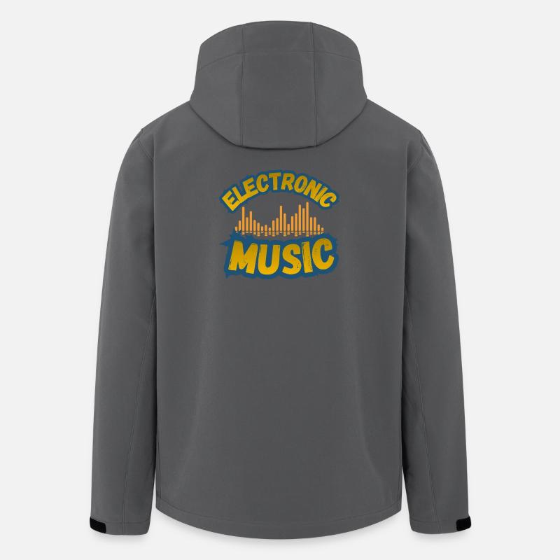 Musique électronique rétro - Veste softshell homme en polyester recyclé Stanley/Stella - charbon
