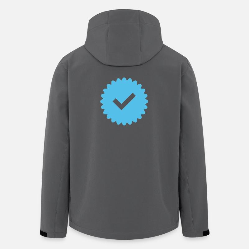 Blue Tick Badge - Men’s Recycled Softshell Jacket by Stanley/Stella - anthracite