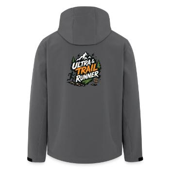 Ultra- und Trailrunner - Recycelte Männer Softshell-Jacke von Stanley/Stella - Anthrazit - Hinten - AI Model Male 185 light (185cm)