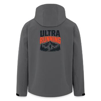 Design des Ultra-Running-Bergwegs - Recycelte Männer Softshell-Jacke von Stanley/Stella - Anthrazit - Hinten - AI Model Male 185 light (185cm)