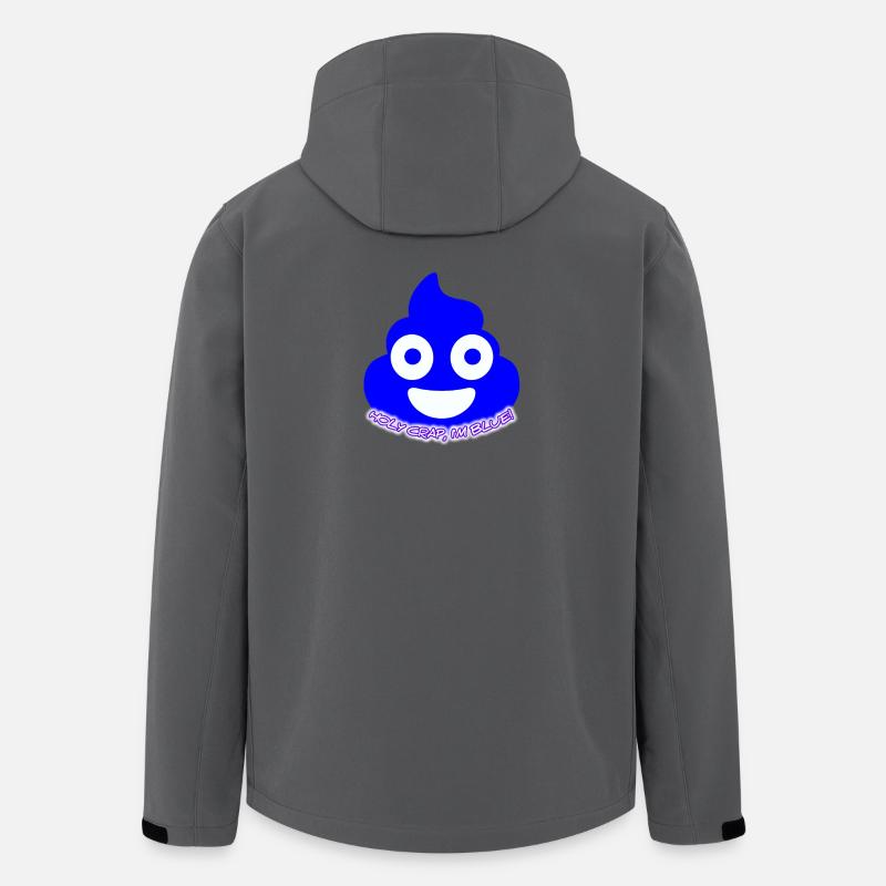Blue Poop Glow - Recycelte Männer Softshell-Jacke von Stanley/Stella - Anthrazit