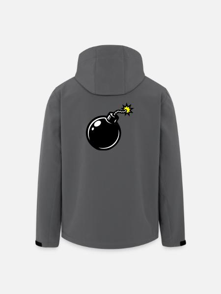 Bomb Comic - Men’s Recycled Softshell Jacket by Stanley/Stella - anthracite