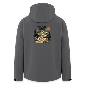 Trail Run - Men’s Recycled Softshell Jacket by Stanley/Stella - anthracite - Back - AI Model Male 185 light (185cm)